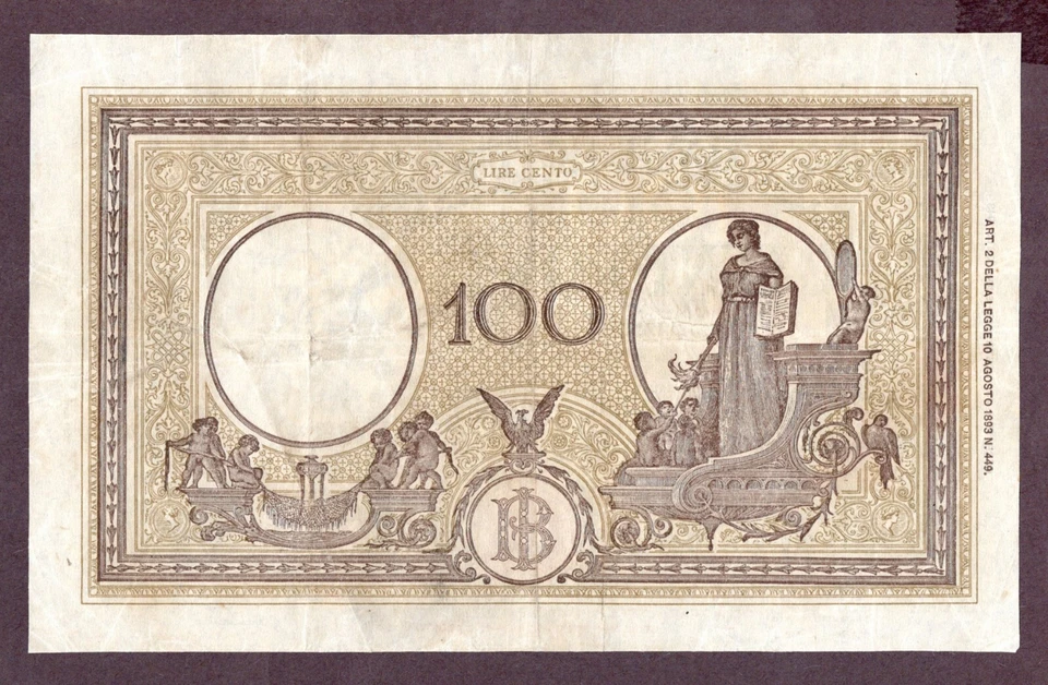 ITALIEN 100 LIRE Banknote 1943 Zustand II XF SPL S/N P38/005133 WPM 68 - BI22A - Bild 2 von 2