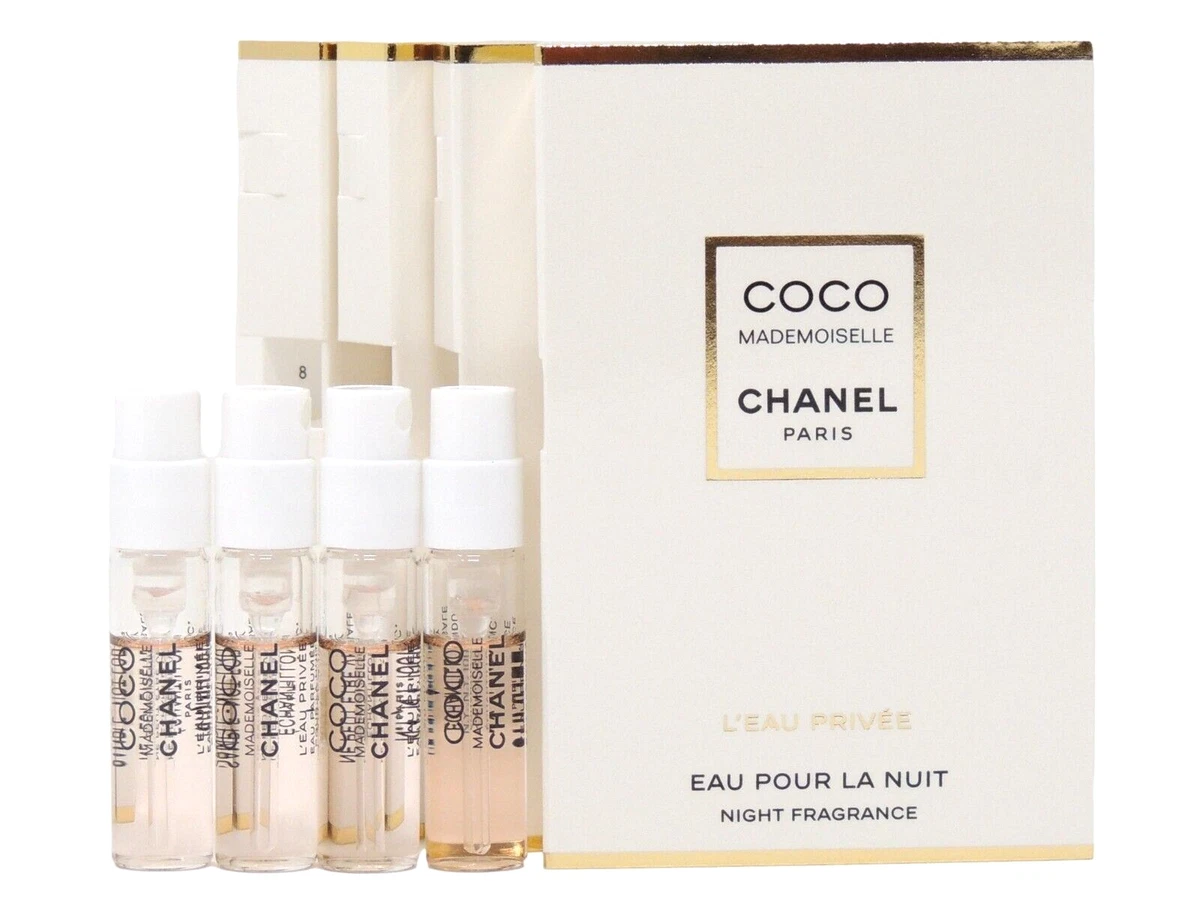 CHANEL COCO MADEMOISELLE L'EAU PRIVEE EAU POUR LA NUIT 1.5ml x 4 PERFUME  SAMPLES 