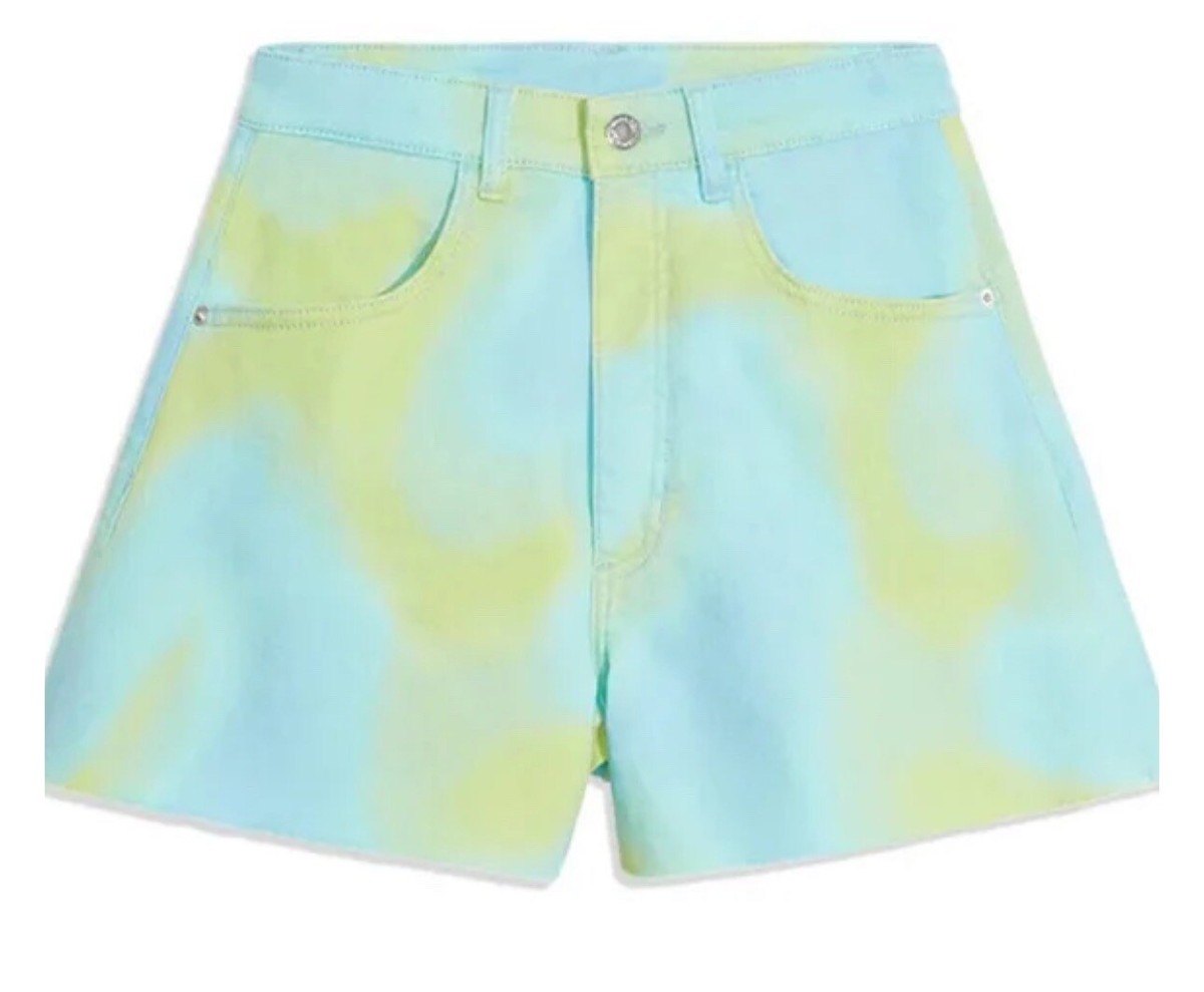 Flare Stretch Twill Denim Bell Short WeWoreWhat 2 shorts 25 NWT