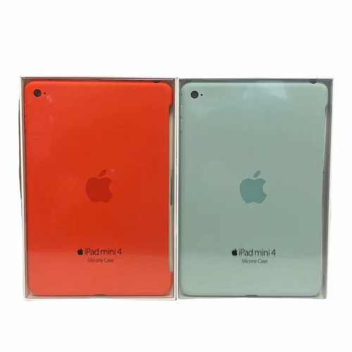 Housse de coque en silicone Apple authentique originale pour iPad mini 4 - turquoise et orange - Photo 1 sur 7