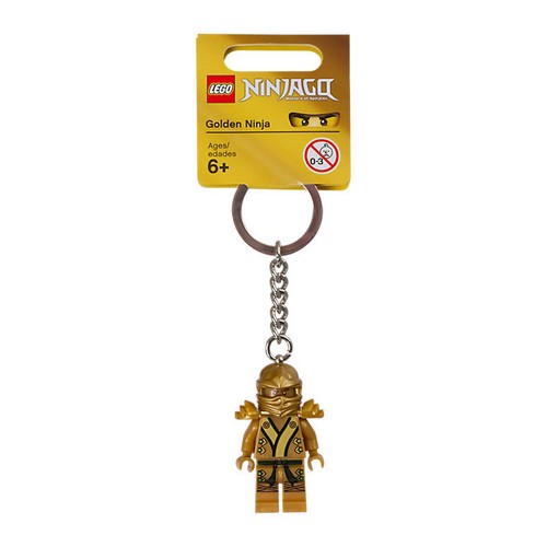KEY CHAIN Lego Golden Ninja Lloyd NEW With Tags Genuine Lego 6031695 