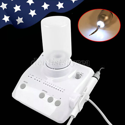 LED Dental Portable Ultrasonic Scaler 2*Bottles Fit for EMS Handpiece