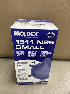 (160 PACK) 1511 Moldex N95 Respirator & Surgical Mask (8 Boxes of 20)
