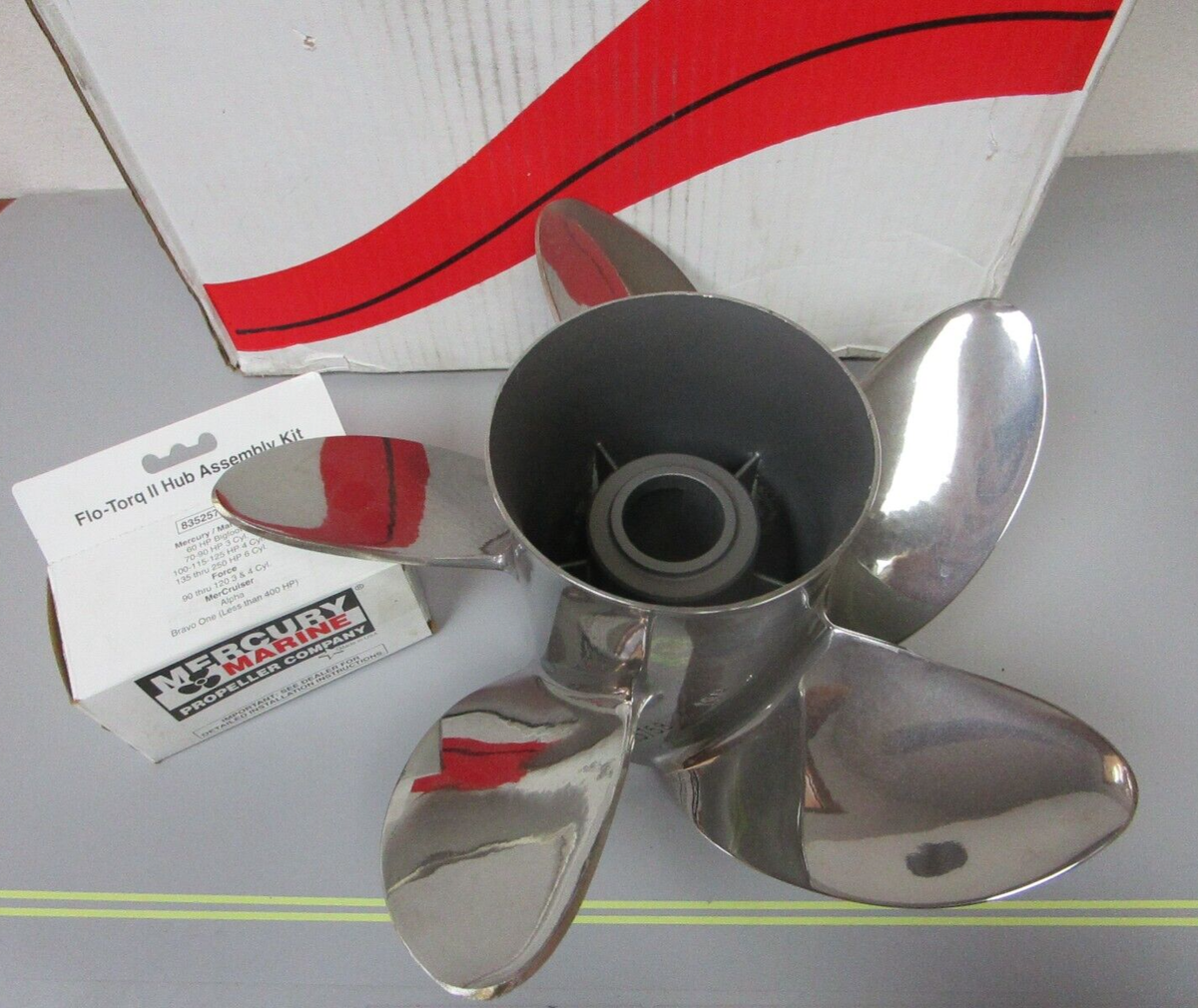 Mercury Marine High Five Stainless 5 Blade Boat Propeller 48 Mercury Marine High Five Stainless 5 Blade Boat Propeller 48
