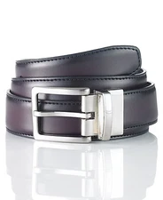 $119 Club Room Men Brown Black Leather Strap Reversible-Buckle Dress Belt 38