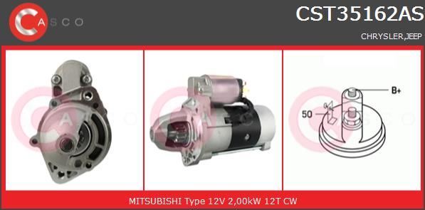 Démarreur Chrysler PT Cruiser 2.2 CRD et Jeep Grand Cherokee 2 moteur diesel 12V