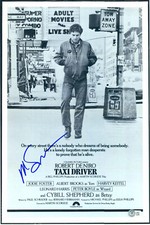 MARTIN SCORSESE SIGNED AUTOGRAPH TAXI DRIVER 12X18 PHOTO MINI POSTER BAS BECKETT