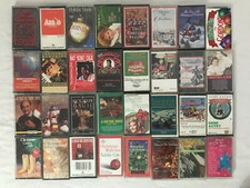 Lot of 32 Holiday Christmas Cassettes Elvis Presley Nat King Cole Gene Autry Etc