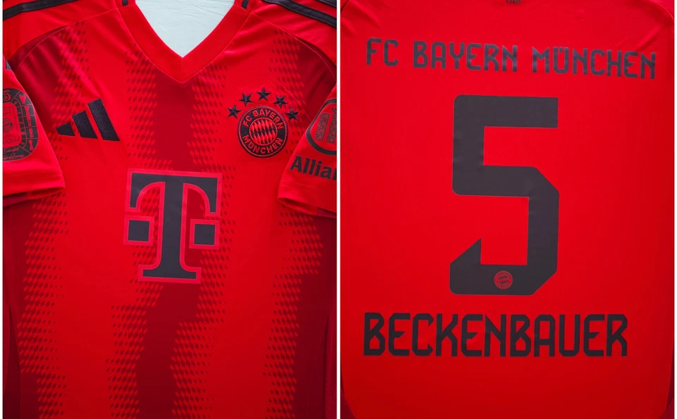 Trikot Adidas FC Bayern 2024-2025 Home I Badge Erfolge 125 FCB - Beckenbauer 5 - Bild 2 von 4