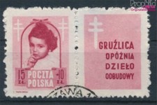 Znaczki Polska 1948 Mi 514Zf z polem ozdobnym stemplowane medycyna (10093128