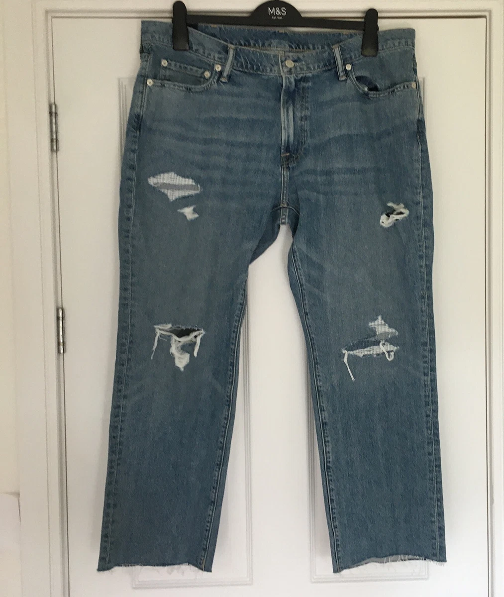 NEW Abercrombie Fitch Kennan Straight Denim Jeans Blue W36 L32