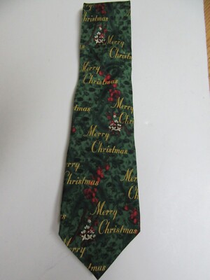 Eagle Neckwear Merry Christmas Necktie 100% silk