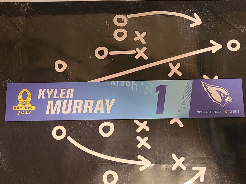 Kyler Murray 2021 NFL pro bowl locker nameplate special edition number 2 of 5