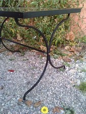 petite table basse design 50/60 ceramique noire / metal 