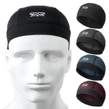Cooling Bald Dome Skull Cap Helmet Liner Quick Drying Cycling Sports Beanie Hat