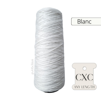 CXC BLANC CREMEWEISS BAUMWOLLE KREUZSTICH STICKGARN METERWARE ODER VOLLKEGEL