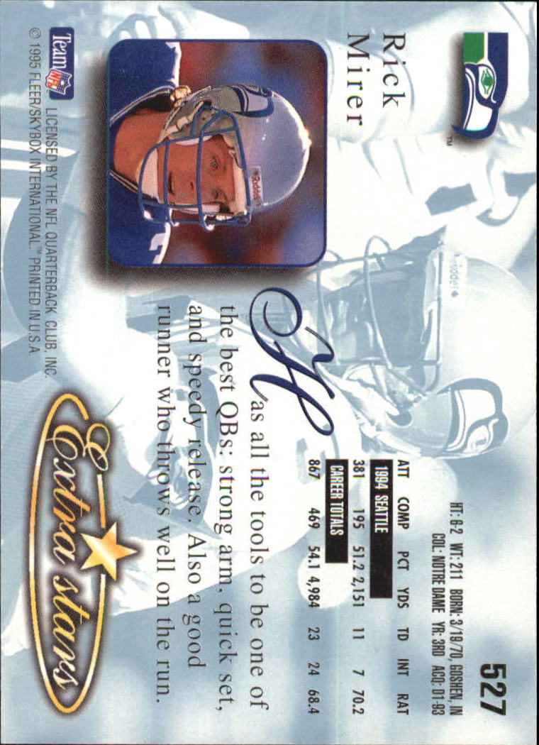 1995 Fleer Ultra - Extra Stars #527 Rick Mirer for sale online | eBay