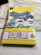 Swiggles Boys tight fit pajamas size 24 medium dinosaurs NWT