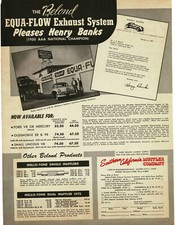 1951 Southern California Muffler Co. Belond Equa-flow Henry Banks Vintage Ad 1951 Southern California Muffler Co. Belond Equa-flow Henry Banks Vintage Ad
