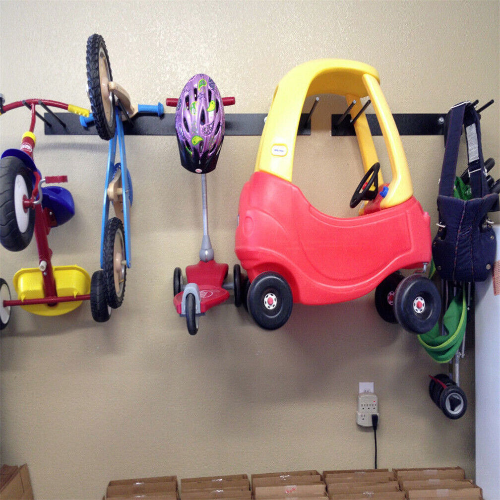 Super Long Wall Mounted Garden Tool Storage Rack Hook Holder Garage Tidy Rail UK eBay