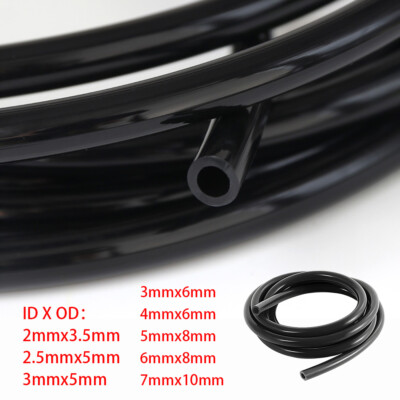 2mm-7mm Kraftstoff Benzinschlauch Ölleitung Dieselschlauch Schwarz Schlauch