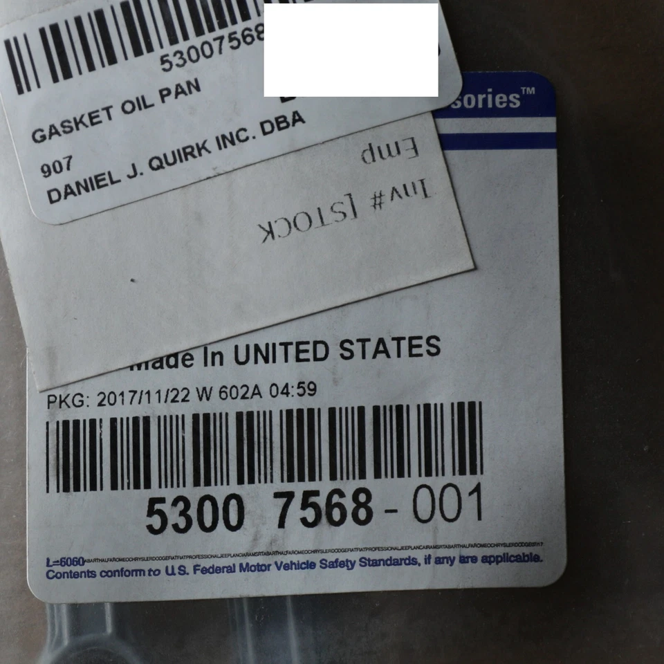 Junta de cárter de aceite Cherokee Grand Cherokee 1997-1999 sello nuevo genuino Mopar 53007568 Foto 4 de 4