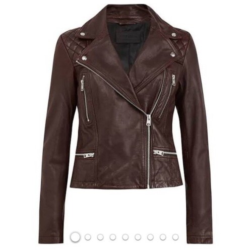NEW wTag-ALLSAINTS Oxblood Red Leather 
