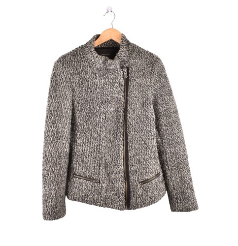 Maison Scotch Full Zipped Women Wool Jacket Size 3 L