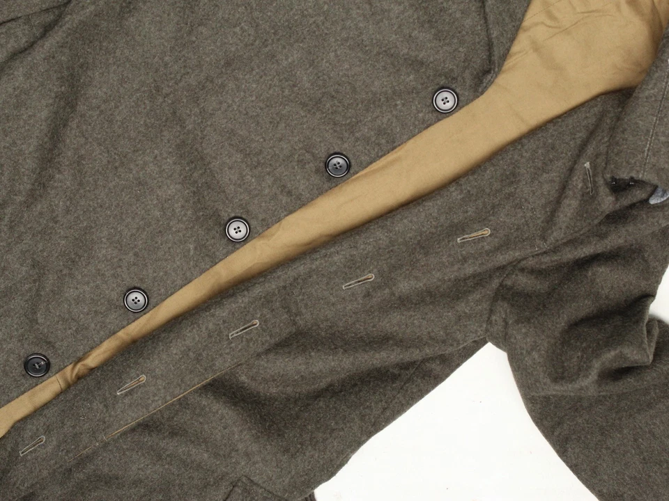 Casaco John Bartlett feminino 42 IT lã verde acastanhada comprimento total Itália - Imagem 4 de 4