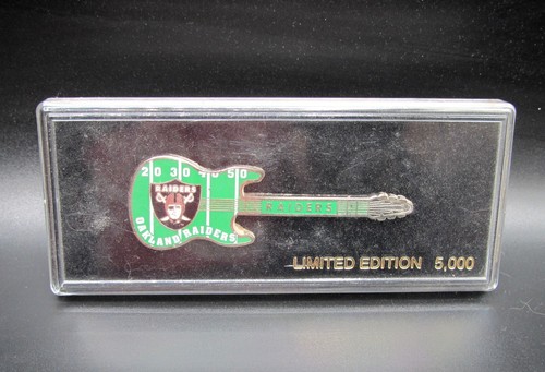 OAKLAND RAIDERS GUITAR PIN, Limited Edition, Rare, In Case, 3", Las Vegas - Picture 2 of 6