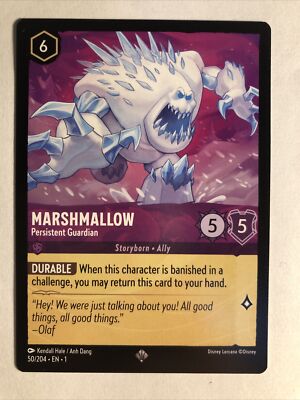 1x Lorcana Marshmallow Persistent Guardian NM/M Disney
