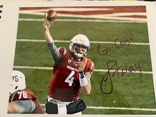 LUKE FALK Signed WASHINGTON STATE WSU 8x10 Photo Titans Jets Miami NFL Wingate