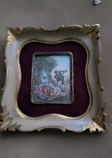 Miniatura Dipinta "La Lezione Di Musica Di Nicolas Lancret" Firmata Esprit