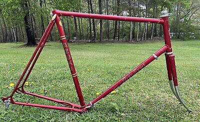 70s Azuki Gran Sport Lugged Chromoly Bike Frame Fork 25 in 70s Azuki Gran Sport Lugged Chromoly Bike Frame Fork 25 in