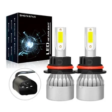 6000K Faro Luces Fuertes Para Auto Coche Luz Carro Bulbs 9007 LED SUPER Blanco