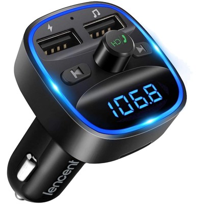 Bluetooth FM Transmitter Adapter Freisprecheinrichtung 2 USB Ports
