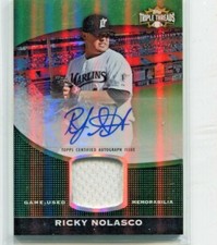 2011 Topps Triple Threads - RICKY NOLASCO - Autograph Jersey - MARLINS #d/50