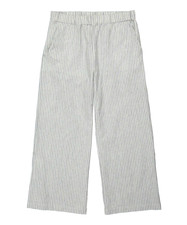 NWT New Fresh Produce White  Black Pinstripe Capri / Ankle Pants L 22908 