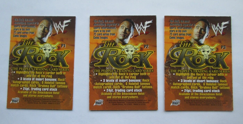 LL WRESTLING WWF THE ROCK 2000 COMIC IMAGES COMPLETE PROMO CARD SET P1 - P3 - Picture 13 of 19