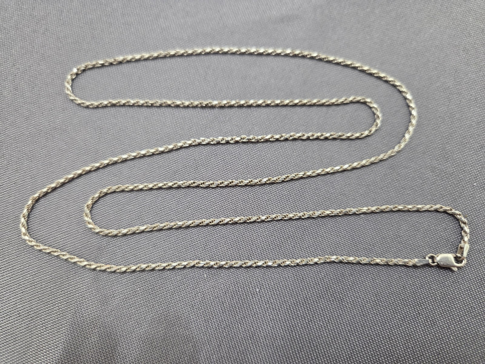 925 Sterling Silver 29 1/2 Rope Chain 1.5mm 8.78 Grams