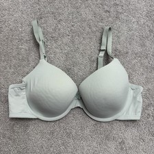 Auden The Everyday Demi T-Shirt Bra Womens 36C Green Lightly Lined Underwire