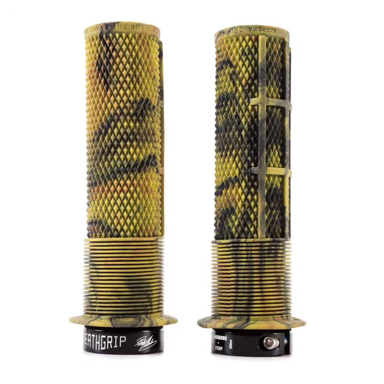 DMR Bikes Brendog Deathgrip Handlebar Grips Thick Camo Flanged Soft