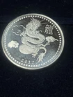 2012 Year of the Dragon 1 Troy oz .999 Fine Silver Round