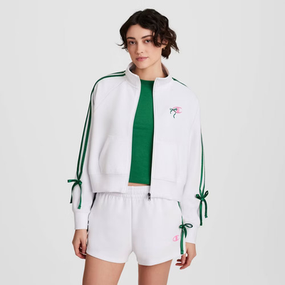 #ad #ad Champion Women In the Stands Full Zip Top White L $20.99