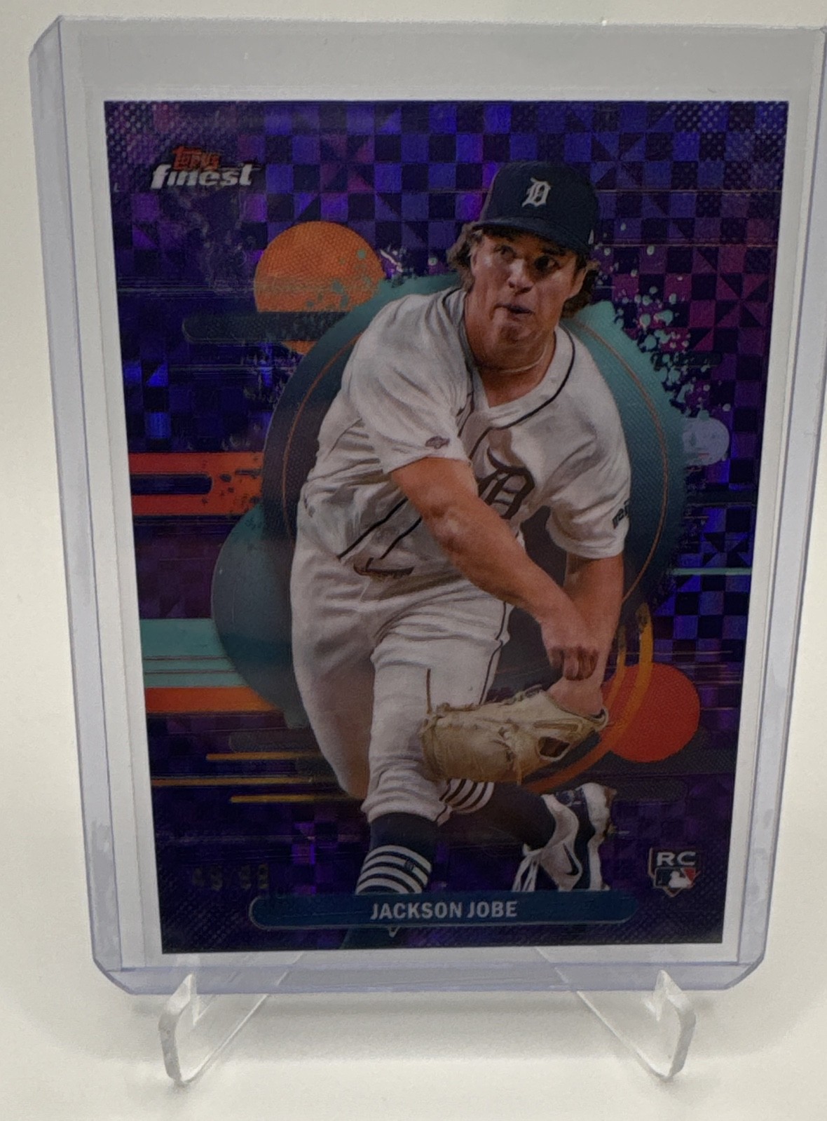 2025 Topps Finest - Uncommon Jackson Jobe #174 Purple Checkerboard Refractor /99