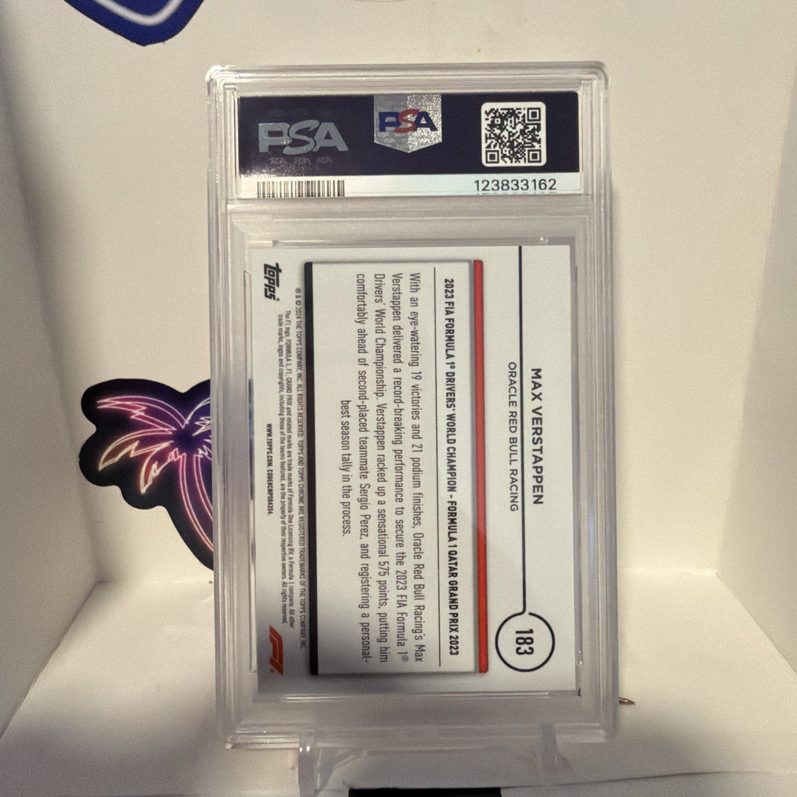 Topps Chrome Formula 1 Max Verstappen PSA 10 Slab Card Lot Sequential Refractor view 4