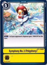 Symphony No. 1 Polyphony BT1-106 Yellow Rare Option Digimon CCG Card 