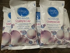 Lot of 5 No Rinse Shampoo Caps Clean Life & Redi+Wash New