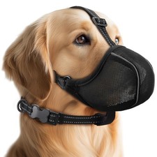 Dog Muzzle - Soft Breathable Mesh Nylon Adjustable Muzzle for Small Medium Large