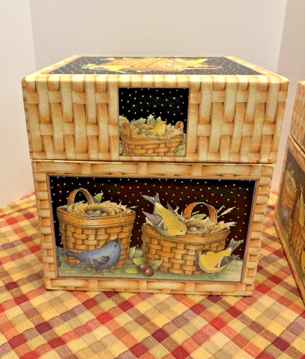 2 Bob's Boxes Birds & Baskets by Shelly R. Smith Sizes 6.25